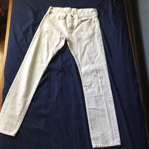 Ralph Lauren Denim&Supply off white paint jeans